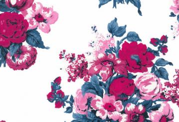 Westfalenstoffe Baumwolle Bangkok Rosen weiß 