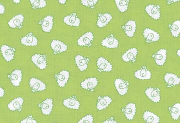 Westfalenstoffe Baumwolle Junge Linie Schafe grün 