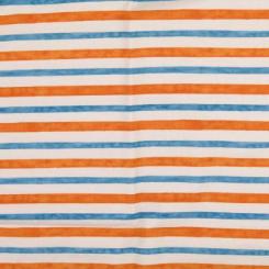 Baumwolljersey Digital Stripes orange/blau by Little Darling 
