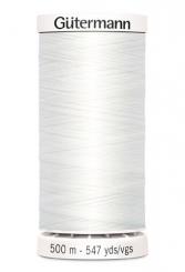 Gütermann Maschinennähgarn weiß 500m Farbe:800 