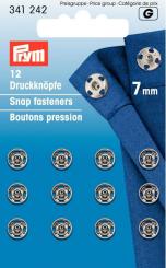 Prym Druckknöpfe 7mm zum Annähen silber 