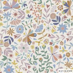 Popeline Mosaic Butterflies von Katia Stoffe 