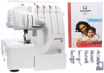 Gritzner 788 Overlock mit Nähbuch + 5 Zusatzfüße 