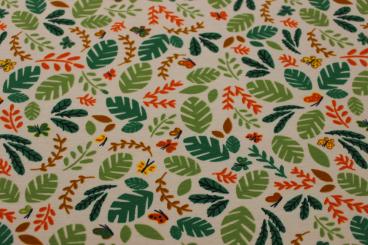 Baumwolljersey Blätter 