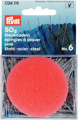 Prym Stecknadeln ST 0,60 x 30 mm silberfarbig mit Kissen 