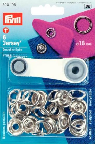 Prym Jersey Druckknöpfe 18mm silber 