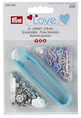 Prym Love Druckknöpfe hellblau/rosa/perle 