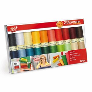 Gütermann Creativ 20 Spulen Allesnäher 100m leuchtende Farben 
