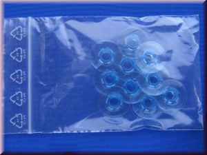 10 Kunststoffspulen blau für PFAFF 