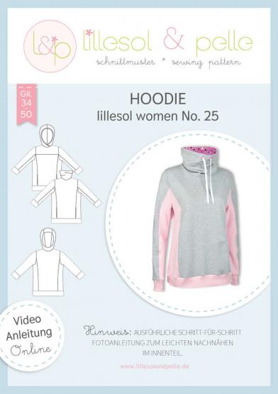 Hoodie women lillesol&pelle Schnittmuster Größe 34-50 